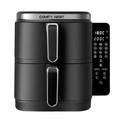 Comfy Nest Friteuse À Air Chaud Air Fryer Double Panier Verticale 11l 2800w Cn06177
