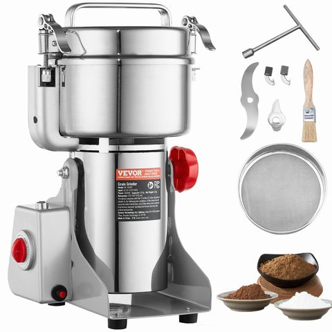 Vevor Moulin à épices électrique 1000g 3000W, type oscillant, pour céréales, épices, herbes, cafés