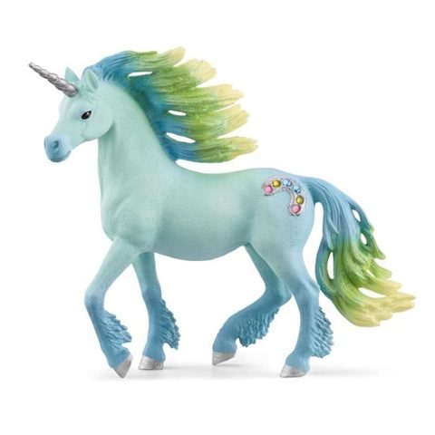 Schleich Figurine Licorne étalon Barbe à papa Doux pelage 70722 bayala