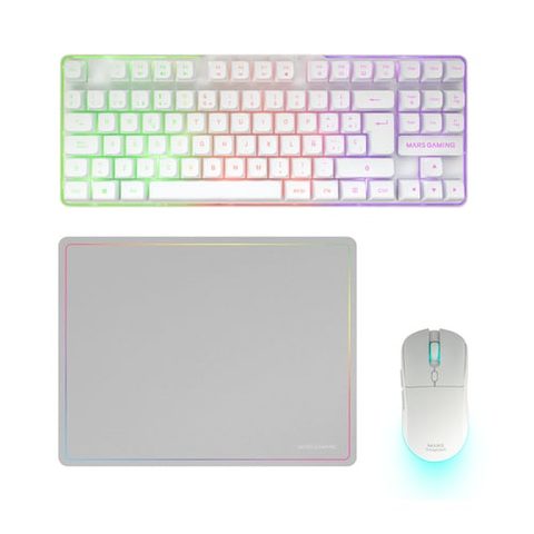 Mars Gaming Mcpwtklwes Clavier Souris Incluse Fr Sans Fil +usb Qwerty Espagnole