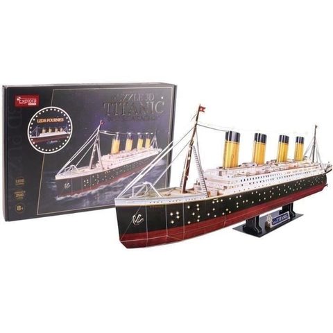 CStore Puzzle 3D lumineux - Bateau Titanic - Jeu de construction - 266 pieces - Des 8 ans