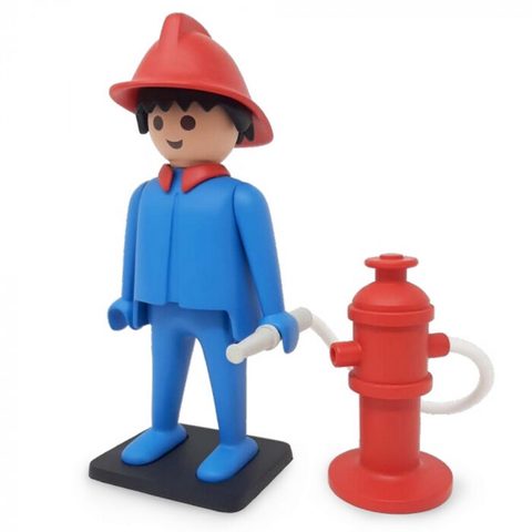 Plastoy Figurine Vintage de collection Le pompier PLAYMOBIL
