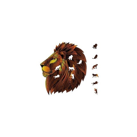 Eureka 2d Rainbopuzzle En Bois Lion - 121 Pièces