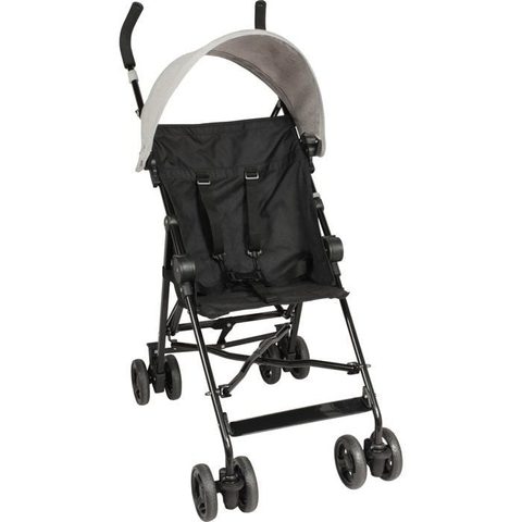 Looping Poussette Canne Fixe avec Canopy Black Chiné