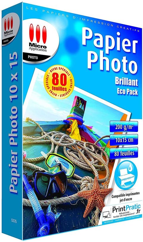 Micro Application Papier imprimante Papier Photo Eco Pack - Brillant