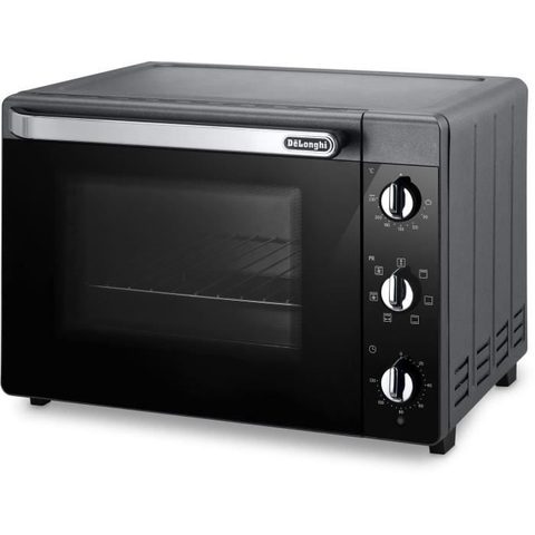 Delonghi Mini-four - Chaleur Tournante - Tournebroche - Eo40123.s - Noir - 40 L - 51,5 X 44 X 36 Cm - 2000 W