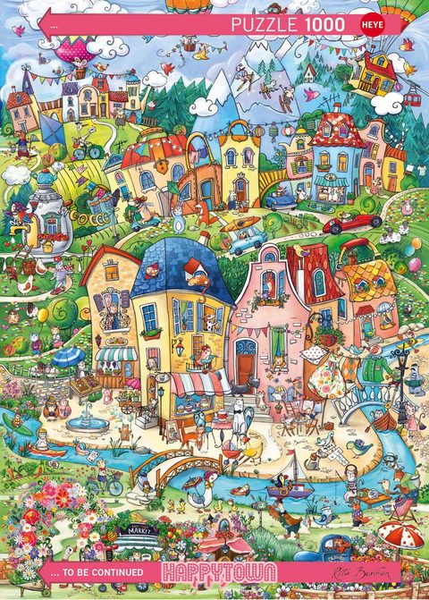 Heye Puzzle Puzzel Good Morning, Happytown 1000 * Levertijd Onbekend *