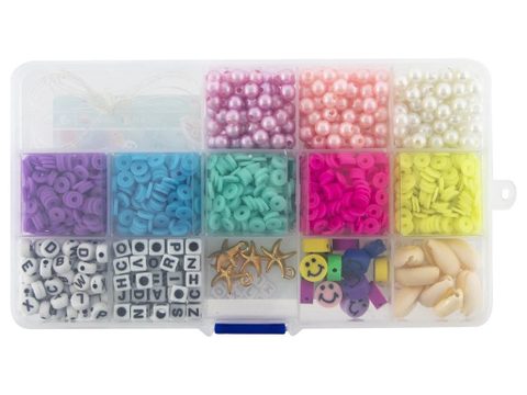Grafix C Perles Création Bijoux - Méga Assortiment Perles En Boîte