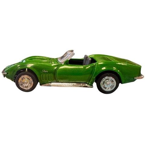 Newray Voiture miniature de collection - Chevrolet Corvette 1969 - Verte - 1/43