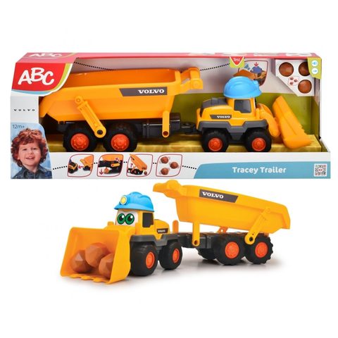 Dickie Chargeuse Sur Pneus Avec Remorque Abc Tracey Trailer