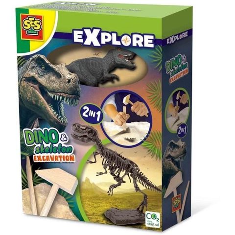 SES Creative Fouille de dinosaures et de squelettes 2 en 1 - T-rex