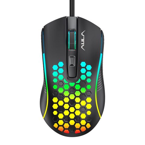 Aula Souris gamer - S11 - 4 boutons - 3600 DPI - Filaire USB - Rétroéclairage LED