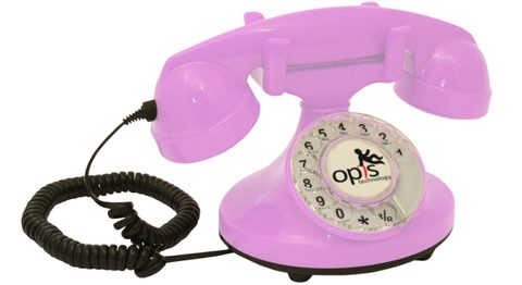 OPIS FunkyFon Cable: Téléphone fixe à cadran rotatif au style des 1920