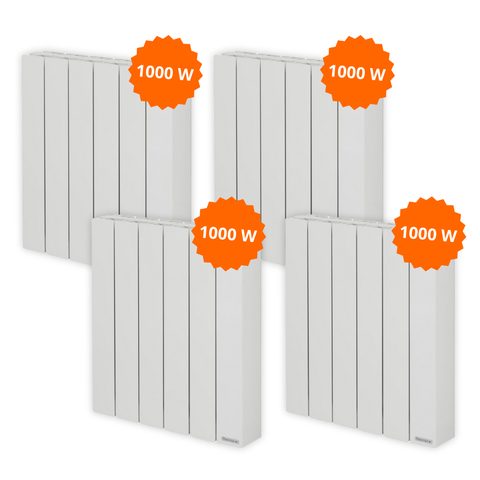 Thermor Pack 4 radiateurs électriques 1000 W Baléares 2