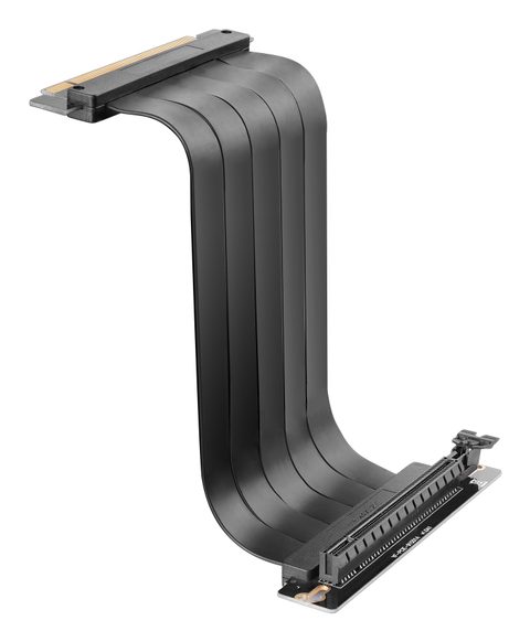 Mars Gaming Câble riser MCA-PCIE40 pour GPU PCIe 4.0 X16, connecteur 90°, câble en cuivre 30 AWG 300 mm