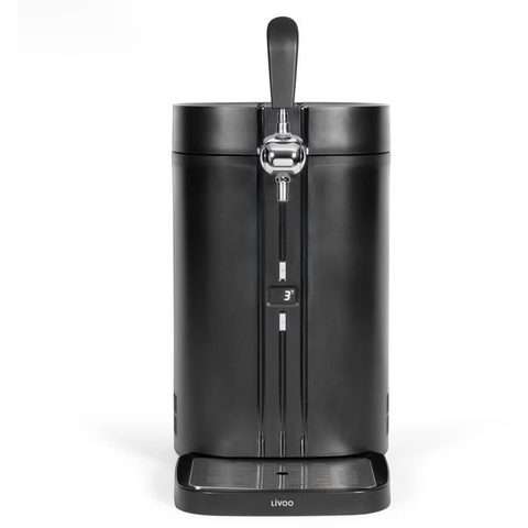 Livoo Tireuse a biere - DOM511 - 60W - Pour fûts de 5L auto-pressurisés - Conservation 30j - 3 a 12°C - Plateau égouttoir