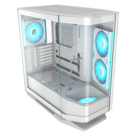 Cougar Tour d'ordinateur FV270 RGB incurvée en verre trempé, panneau ATX/EATX/420 mm, GPU/USB-C