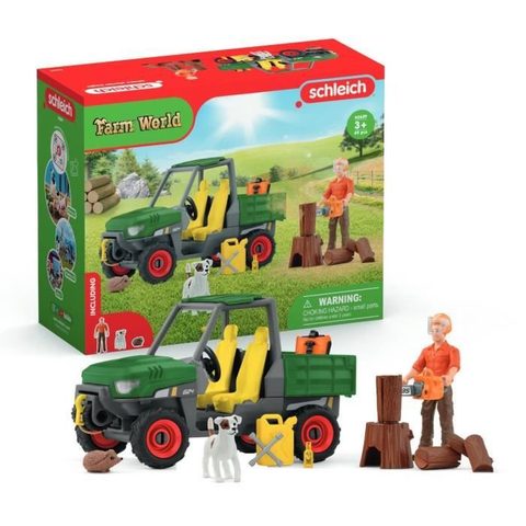 Schleich Garde forestier avec véhicule, C 42659 Farm World pour enfant, des 5 ans