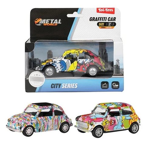 Toi-toys Voiture Graffiti Pull-back Métal 3 Essieux. 21723