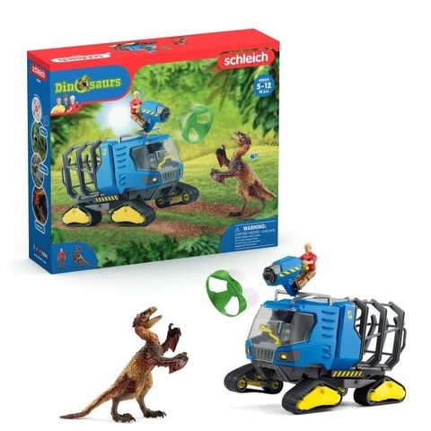 Schleich Véhicule de Capture Dino - C de figurines dinosaures - Jouets 42604 Dinosaurs - Des 4 ans