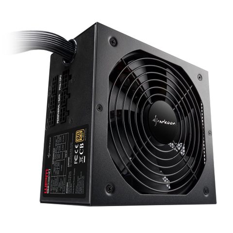 Sharkoon WPM Gold Zero 750 W - Alimentation PC, certifié PLUS GOLD, semi-modulaire