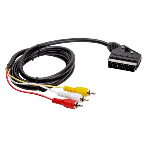 D2 Diffusion Câble Péritel Mâle / 3 Rca 1.50m Fonctionne Dans Les 2 Sens