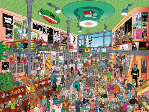 Heye Puzzle Record Store 1500 Pièces - Puzzle Cartoon