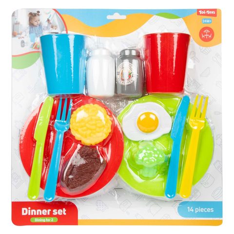 Toi-toys Ensemble De Repas Maison 14 Pièces