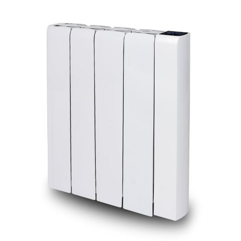 Warm Tech Radiateur à inertie céramique 1000W - Thermostat digital, timer 7 jours - Fixation murale