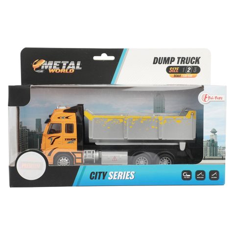 Toi-toys Camion-benne pull-back en métal 1:38
