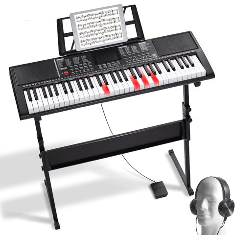 Vevor Clavier piano numérique 61 touches portable, 600 tons, 500 rythmes, casque, micro, USB MIDI