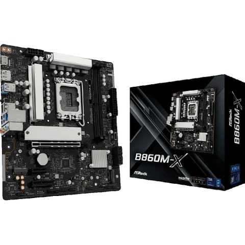 ASRock B860M-X B860 LGA 1851 DDR5 Micro ATX 2.5GbE M.2 PCIe 3.0