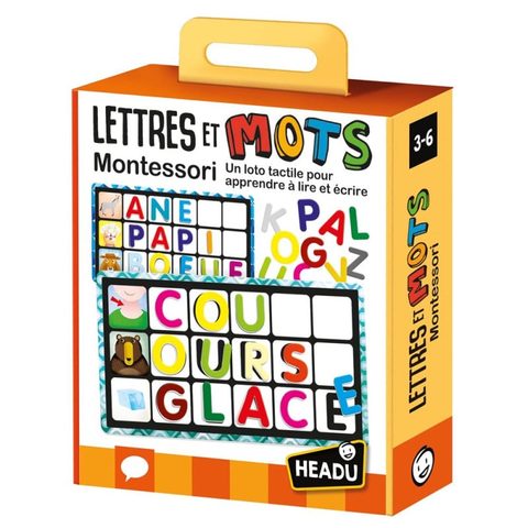Headu Jeu découverte Lettres et Mots Montessori