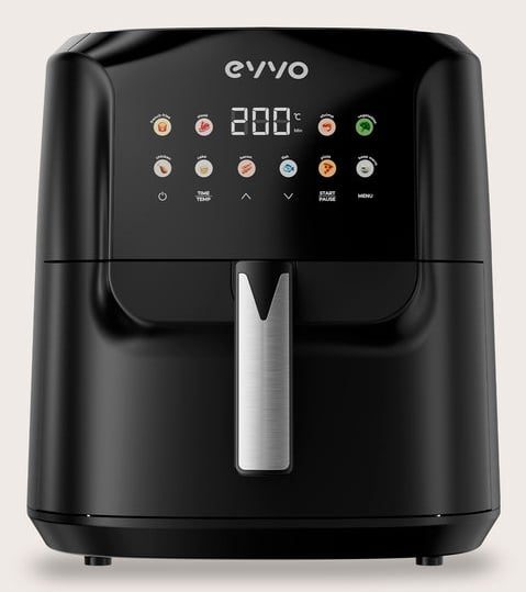 Evvo-home Friteuse sans Huile Evvo Tasty Fryer Advance 6L 1700W Double Résistance