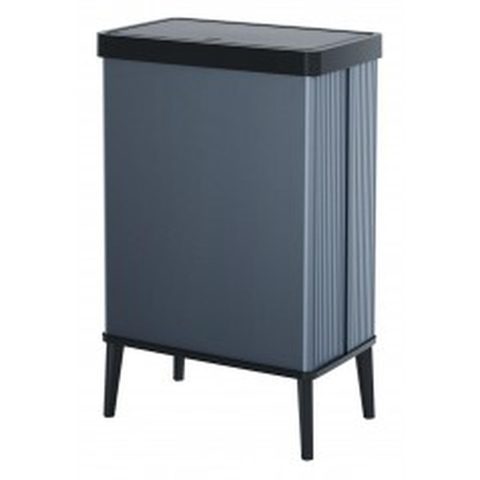 Keter Poubelle de cuisine à couvercle basculant push bleu 54 L Verto