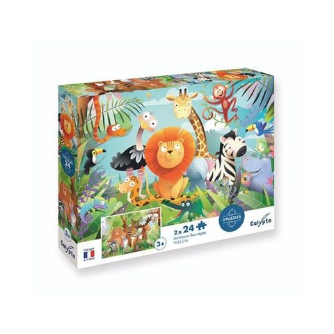 Sentosphere Puzzle 24 Pièces X 2 Animaux Sauvages