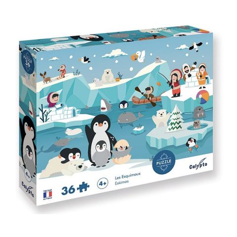 Sentosphere Puzzle Éducatif 36 Pièces Esquimaux Calypto - Fabriqué en France