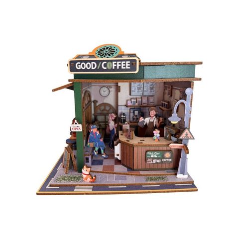 Nook Maquette Book Café Diy En Bois 16 X 14 X 16 Cm Land