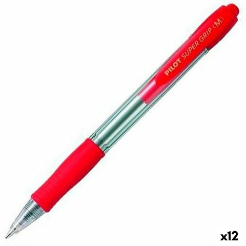 Pilot Crayon Supergrip Rouge 0,4 Mm (12 Unités)