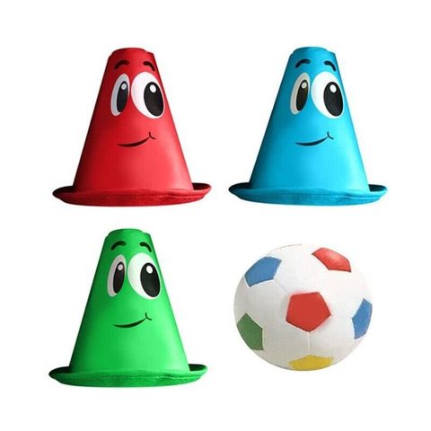 Stamp Set de Foot pré-scolaire - Balle et 3 cônes - Mixte - A partir de 2 ans