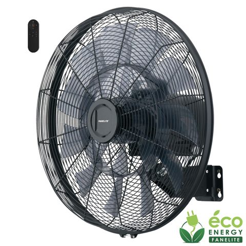 Fanelite Ventilateur mural FW45-DC - Moteur DC - Hélice 45cm - 6 vitesses - Professionnel - Silencieux - Très fort débit d'air