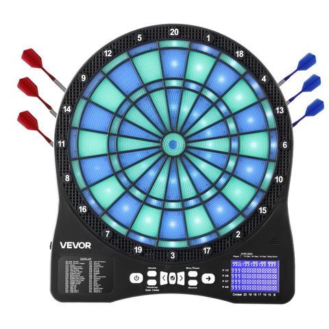 Vevor Cible de fléchettes électronique éclairée par LED plus de 500 variantes