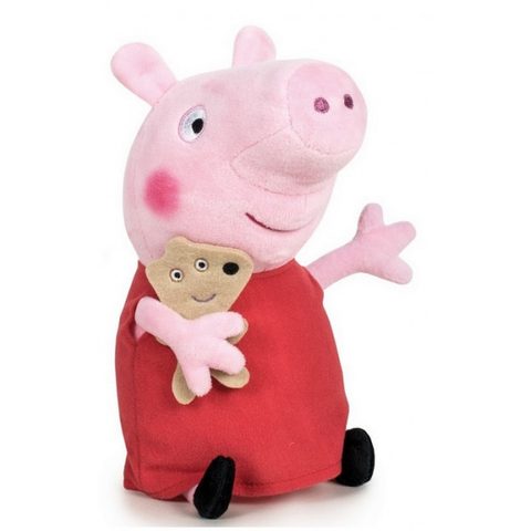 Peppa Pig Peluche Avec Son Nounours 32 Cm - Peluche Licence Peppa Le Cochon