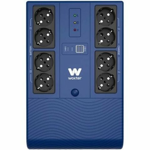 Woxter Sai 800VA Batterie Plomb 12V 7Ah Onde Sinusoïdale 8 Prises Schuko USB-C