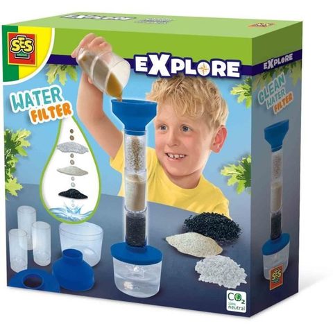 SES Creative Filtre de nettoyage d’eau - Jouet éducatif - Découvre la science et la nature avec le filtre à eau