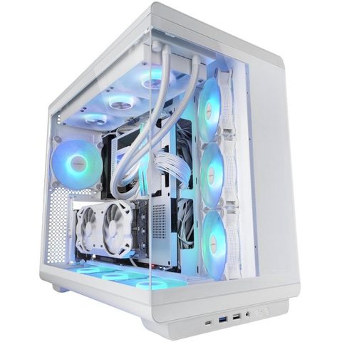 Mars Gaming Boîtier Gaming - MC-REV - Double Verre Trempé - 3 Ventilateurs ARGB - Refroidissement 360mm