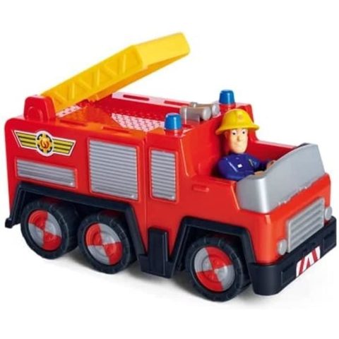 Silvertorn Mini Véhicule Sam Le Pompier - Camion Jupiter - Figurine Articulée Incluse - A Partir De 3 Ans