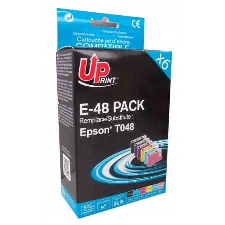Uprint Pack compatible EPSON T0487, 6 cartouches