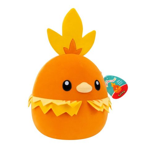 Squishmallows Peluche Pokémon Torchic Tissu Peluche Doux Orange/jaune 25 Cm