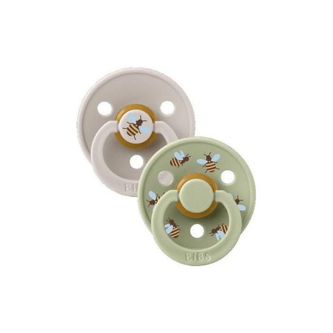 Bibs Sucette bébé - Studio Colour - Ronde - T1 - Caoutchouc naturel - Mushroom Mix - Pack de 2